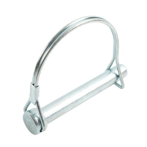 Goupille fendue de type D avec verrouillage à ressort 6x70mm en acier avec chaîne de sécurité pour supports de remorque - Product Image 5