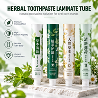 Tube d'emballage de dentifrice en aluminium et plastique haute barrière, logo personnalisé, impression UV, toucher doux, format voyage 100g