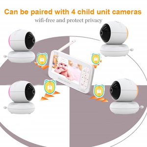 2.4G 5 pouces 1080P télécommande Sonix PTZ caméra babyfoon Audio bidirectionnel Vision nocturne Mode VOX vidéo de température moniteur pour bébé et animal de compagnie - Product Image 6