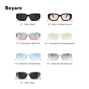 Boyarn Factory Venta al por mayor Tendencia de lujo Diseñador Gafas de sol cuadradas Hombres Mujeres Lentes <span class=keywords><strong>Hombre</strong></span> Deportes Acetato Gafas de sol Accesorios - Product Image 4