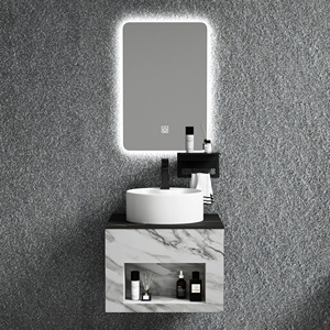 2024 Modern Style 1-Sink Bathroom <strong>Vanity</strong> Cabinet New Floating Wall Design with Water-Resistant Stainless Steel <strong>Case</strong> - Product Image 1