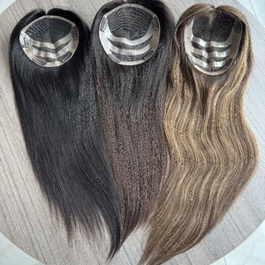 Toupee de Cabello Europeo Virgen de Primera Calidad, Topper de Cabello Humano Remy Premium, Topper de Encaje HD de Lujo con Tira de PU para Mujer - Product Image 1