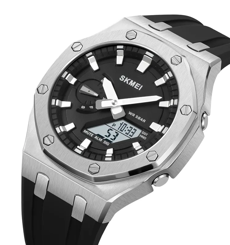 ساعة يد سكيمي 2243 صناعة تجارية بسعر الجملة ساعة يد رقمية تعمل طوال 12/24 ساعة بشعار يصمم حسب الطلب ماركة خاصة للرجال