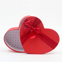 Emballage de fleurs pour la Saint-Valentin en forme de coeur rouge boîtes-cadeaux florales en carton pour demoiselle d'honneur faveur de fête de mariage