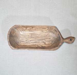 ถาดไม้เนื้อแข็งที่ทำด้วยมือสำหรับการให้บริการอาหารและเครื่องดื่มทนทานและมีสไตล์ที่สมบูรณ์แบบสำหรับการรับประทานอาหารในห้องครัวและการตกแต่งบ้าน - Product Image 6