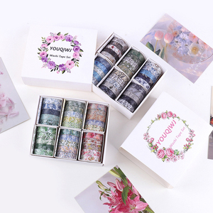Juego <span class=keywords><strong>de</strong></span> 30 Rollos <span class=keywords><strong>de</strong></span> Cinta Decorativa Washi con Diseños Florales Románticos Vintage, Patrones <span class=keywords><strong>de</strong></span> Flores <span class=keywords><strong>de</strong></span> Primavera y <span class=keywords><strong>Paisajes</strong></span> Invernales, Cinta Adhesiva Creativa para Decoración - Product Image 3
