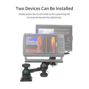 VINmounts Support de fixation pivotant pour sondeur de pêche en alliage d'aluminium écologique réglable à 360°, base double de 11,4 pouces pour bateau - Product Image 4