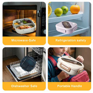 Xách tay Trọng lượng nhẹ nhựa Bento <span class=keywords><strong>container</strong></span> bền Hộp Ăn Trưa cho du lịch trường học & làm việc lưu trữ thực phẩm & <span class=keywords><strong>container</strong></span> - Product Image 5