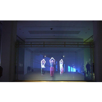 3D Image Fenêtre Verre Holographique auto-adhésif Film de Projection Arrière rouleau pour écrans de scène