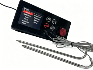 ตัวควบคุมเตาบาร์บีคิวไฟฟ้าแบบดิจิทัล พร้อมหัววัดอุณหภูมิอาหารคู่, จอ LCD และการเชื่อมต่อแอปพลิเคชัน - Product Image 2