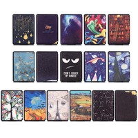Casing Pelindung Kulit E-reader Model 2019 Kindle 6/8-inci yang Dapat Disesuaikan, Kompatibel dengan Berbagai Merek, Penutup Magnetik, Cetakan Khusus