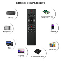 Mini Ratón Inalámbrico Q21 Air Mouse 2.4G BT con Giroscopio de 6 Ejes, Control Remoto con Soporte de Aprendizaje IR para Android TV Box