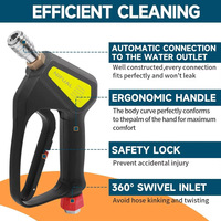 Nouveau pistolet de lavage haute pression Bear Crystal 5075 psi, filetage femelle 3/8'', rotation à 360°, anti-emmêlement, noir, 12 GPM