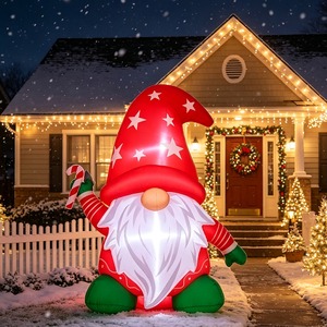 Duende Inflable sin Rostro de Navidad con Luces LED, Decoración para Jardín Exterior para Exhibición Navideña - Product Image 6
