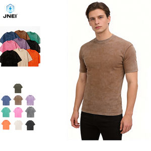 T-<span class=keywords><strong>shirt</strong></span> Homme Oversize Vintage Délavé à l'Acide en Coton Épais Streetwear Uni pour Marques de Mode - Product Image 1