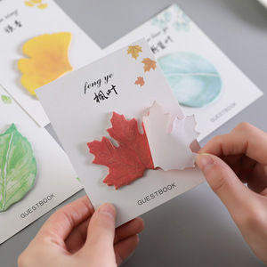 Best Selling Leaf Shaped <strong>Note</strong> Paper Fresh Creative Leaf Sticky <strong>Notes</strong> Student Message Memo Self <strong>Stick</strong> <strong>Notes</strong> - Product Image 2