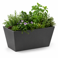 Jardinière surélevée extérieure en acier galvanisé noir thermolaqué sur mesure pour herbes et légumes – Vente en gros
