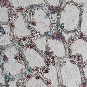 JAI IMAN 10 piezas DIY Vintage marco Irregular textura hueco decoración <span class=keywords><strong>papel</strong></span> para Scrapbooking suministros - Product Image 5