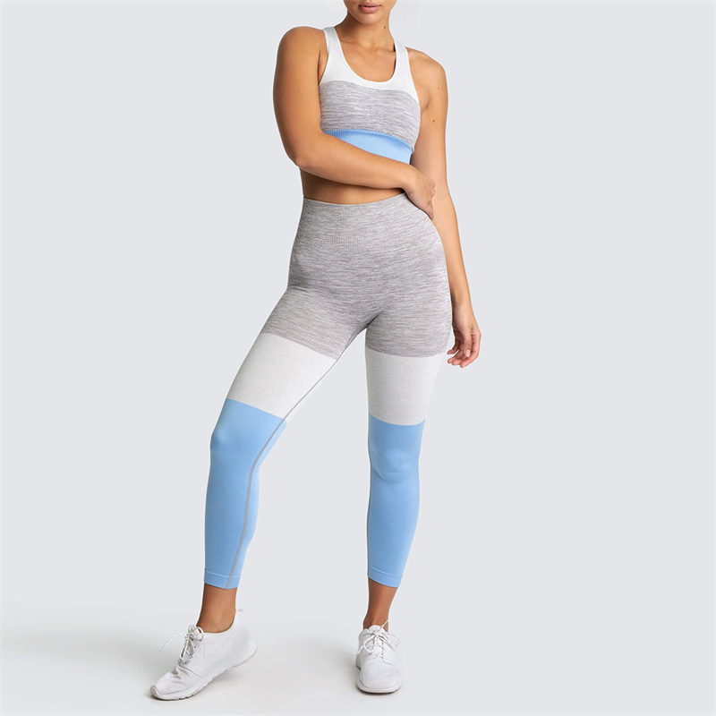 New Fashion Modern Breathable Workout Clothing Women Active Wear  Yoga Pants  BRA  3 colors Hot Sale