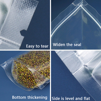 Sacs de nourriture d'épices debout en plastique transparent pour l'emballage de légumes à fermeture éclair refermable transparent pochette à fermeture éclair debout