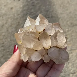 Grosir alami batu kuarsa batu putih kristal cluster bunga kuarsa bening spesimen