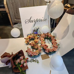 Scatola <span class=keywords><strong>Regalo</strong></span> Grande 50x50x50cm con Palloncini a <span class=keywords><strong>Sorpresa</strong></span> per Anniversari e Matrimoni - Scatola Esplosiva di Grandi Dimensioni - Product Image 5