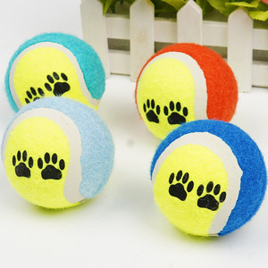 New Pet Tennis Dog Mèo Kỷ Luật Cắn Bóng Pet Dấu Chân Bóng Tương Tác Giáo Dục Con Chó Đồ Chơ<span class=keywords><strong>i</strong></span> - Product Image 3