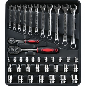Ensemble d'outils à main pour la maison, 110 pièces, tournevis combinés, clés à douilles, finition mate - Product Image 5
