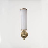 Applique murale cylindrique moderne en albâtre, lampe murale en cuivre et marbre, éclairage mural intérieur de luxe pour villa et chambre