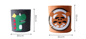 Cảm thấy vải giặt Giỏ đồ chơi hộp lưu trữ Vòng ráp dễ thương động vật lưu trữ Polyester cảm thấy giặt giỏ cản trở - Product Image 4