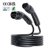 Câble de charge EV double tête personnalisé OEM Type 2 7KW 11KW 22KW pour projet de station de recharge électrique européenne