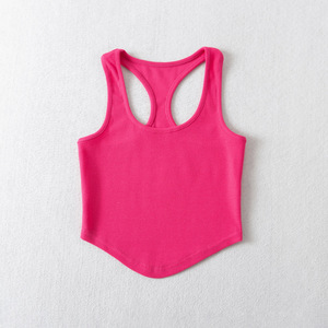 Design Hollow <strong>Racer</strong> <strong>Back</strong> <strong>Vest</strong> Ladies Sexy Tight Crop Top Tank Top - Product Image 3