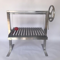Barbecue Danda BBQ FDA SUS 304 en acier inoxydable, gril Santa Maria au charbon de bois, barbecue argentin Asado, gril commercial intégré