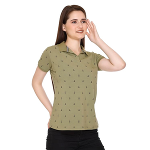OEM Logo personnalisé femmes de haute qualité 100% coton spandex polyester Polo Meilleur été décontracté Sport imprimé court solide tricoté - Product Image 6