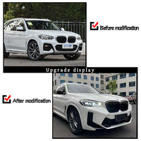 Kit de carrosserie pour BMW X3 Série G01 (2018-2021) – Amélioration style Power avec phares LED, feux arrière, calandre, pare-chocs et jupes latérales en plastique – Nouveau, à fixer par boulons