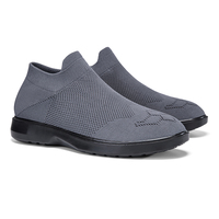 Chaussures décontractées pour hommes avec logo personnalisé, style business, respirantes, en maille, design tendance, antidérapantes, tige en tissu flexible, légères