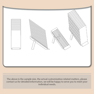 Présentoir de Comptoir Simple et Raffiné pour Magasin, Panneau <span class=keywords><strong>Grille</strong></span> <span class=keywords><strong>d</strong></span>'<span class=keywords><strong>Exposition</strong></span>, Étagère de Présentation de Carreaux, Support Incliné de Sol en Pierre de Haute Qualité - Product Image 6