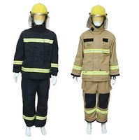 Combinaison anti-feu 100% pur coton avec bande réfléchissante Costume de pompiers 50 mm