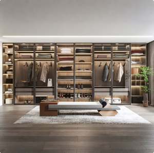 Armario de Madera Contemporáneo, Juego de Muebles de Dormitorio de Madera, Armario Personalizado, Vestidor, Guardarropa - Product Image 1