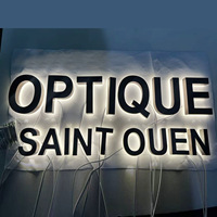 Letrero Luminoso Personalizado 3D de Acero Inoxidable con Retroiluminación LED, Letras de Canal Iluminadas, Logotipo Comercial para Exteriores, Letrero para Fachada de Tienda