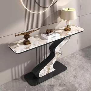 Luxury Modern Rock Board Entrance <b>Console</b> <b>Table</b> Minimal Creative Wall Decor End <b>Table</b> for Living Room Villa Hotel - Product Image 2