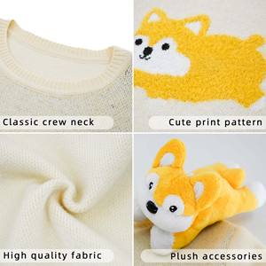 เสื้อคาร์ดิแกนถักลายปักคอร์กี้สุดน่ารักหรูหราสำหรับเด็กทารกและเด็กเล็ก ขายส่ง แขนยาว เป็นมิตรกับสิ่งแวดล้อม ออกแบบโดยดีไซเนอร์ - Product Image 6