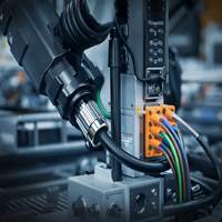 Harnais de câblage industriel personnalisé avec connecteurs circulaires et bornes annulaires pour la connexion électrique des équipements d'automatisation