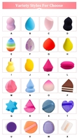 Éponges de maquillage à marque privée, lot de 4, pour fond de teint, utilisation sèche et humide, pour le visage