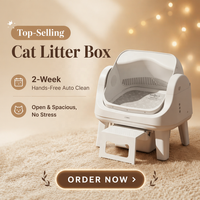 AutoScooper 12 Lite, bac à litière automatique pour chat, en plastique, facile à nettoyer, intérieur spacieux, marchepied confortable, grande capacité, pour plusieurs chats