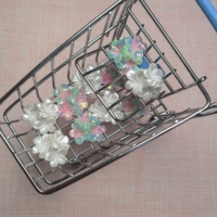 100 Piezas de Flores de Resina Planas Mixtas, Decoración Colorida Transparente para Scrapbooking, Manualidades, Joyería, Decoración con Pegamento en Crema