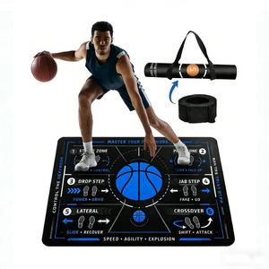 Tapete de Baloncesto de Goma, Tapetes de Baloncesto para Interiores y Exteriores con Tracción para Entrenamiento de Niños - Product Image 1