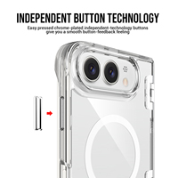 Funda Protectora para iPhone 18 Fold con Lente de Pantalla Elevada de 1.2mm, Carcasa Rígida Transparente de PC Anti-rayas, Anillo Magnético Integrado, Protección Anti-caídas, Delgada