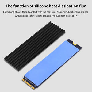 TISHRIC Radiator aluminium Aloi M.<span class=keywords><strong>2</strong></span> pendingin penyerap panas Universal Solid untuk 2280 NVME NGFF M2 Solid State Disk 3 / 6mm pendingin tebal - Product Image 5
