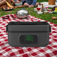 Lonchera Eléctrica Recargable con Aislamiento, 3500mAh*6P, Calentamiento Rápido con un Toque, Contenedor de Alimentos Eléctrico para Exteriores